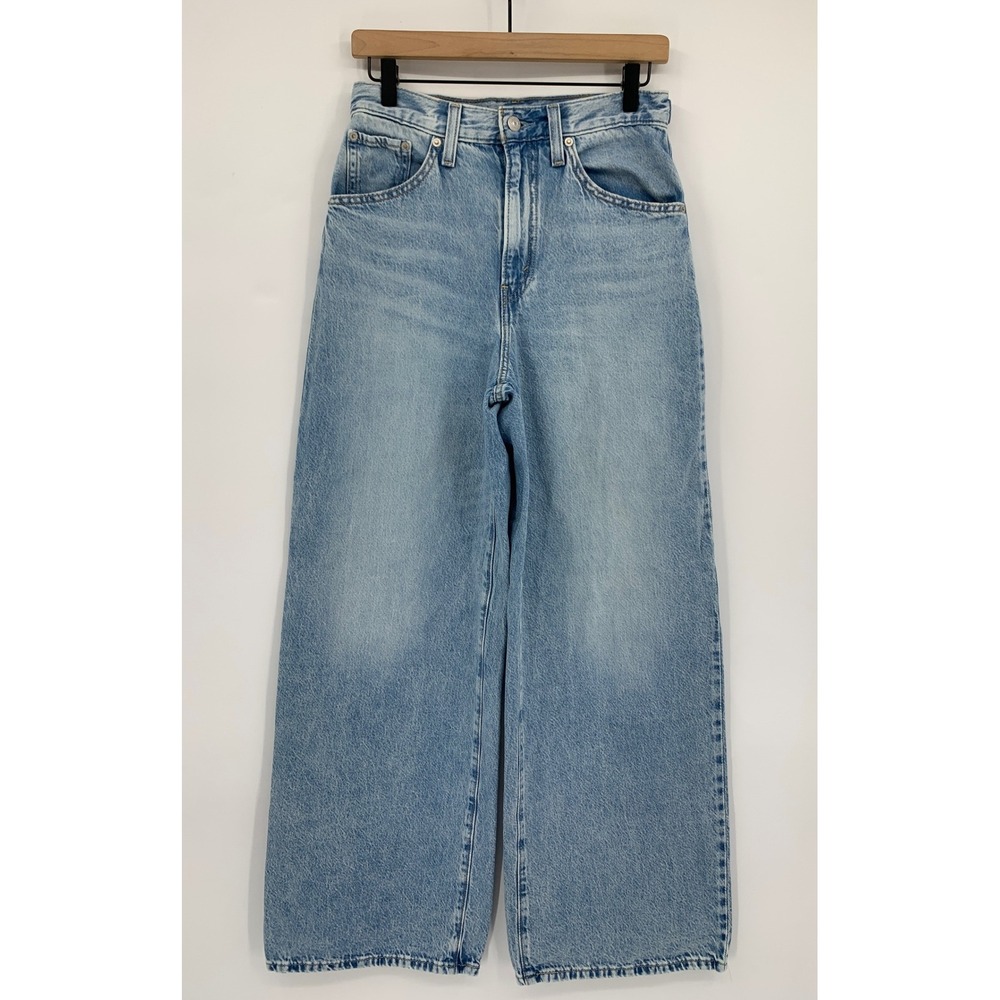 Levi Cinch Baggy Women 27 Blue Wide Leg Light Wash Cotton Denim Pants